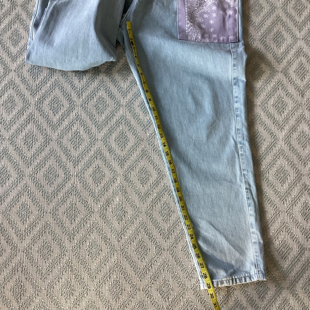 Missguided Riot High Rise Patchwork Jeans Size 14 - Picture 6 of 10